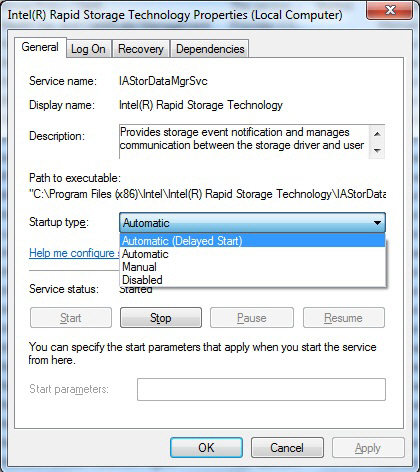 intel rapid storage technology driver windows 10